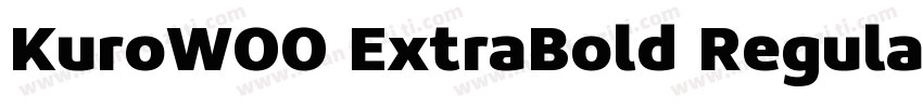 KuroW00 ExtraBold Regular字体转换